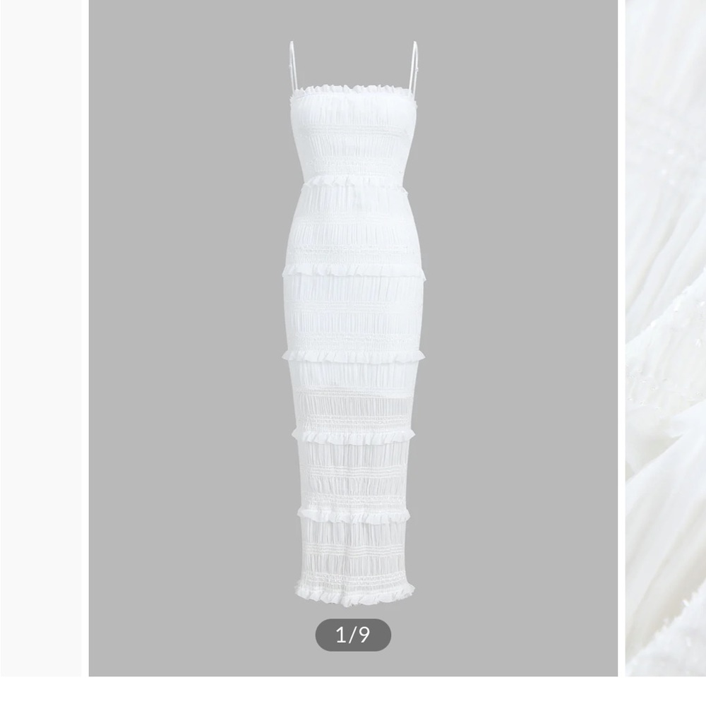 Aegean Ruffle Zippered Midi Dress